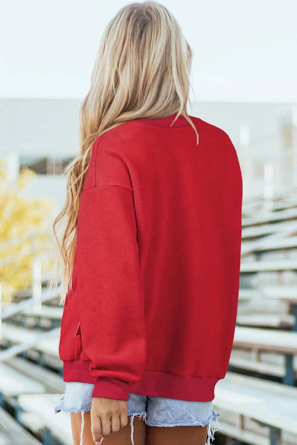 Lounge Ready Relaxed Drop Shoulder Mock Neck Sweatshirt