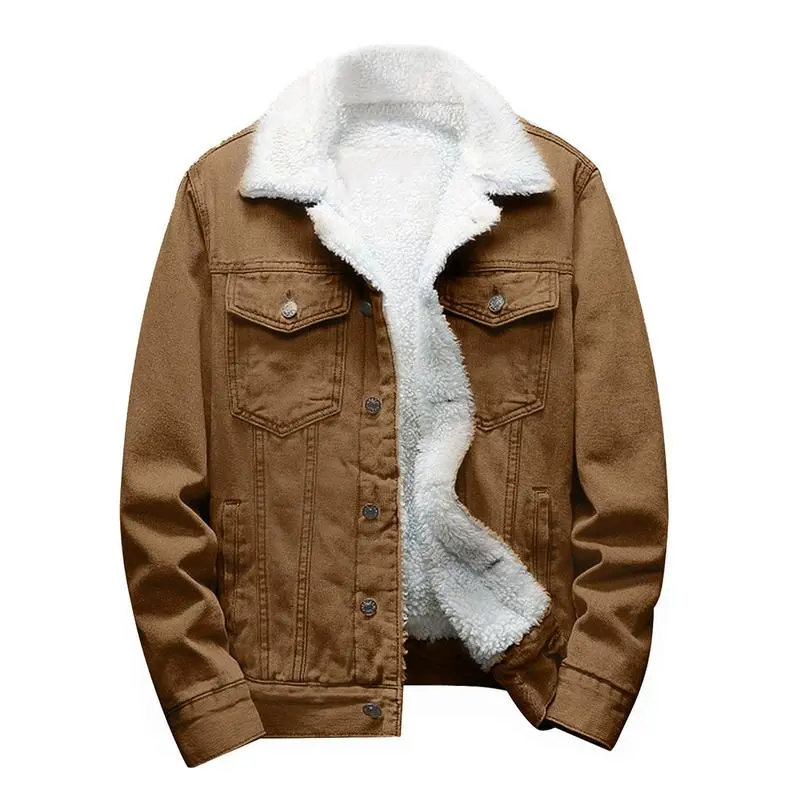 🧥 Men’s Sherpa Fleece Lined Denim Jacket – Classic Warmth Meets Timeless Style  🔥 Limited-Time Offer — 50% OFF