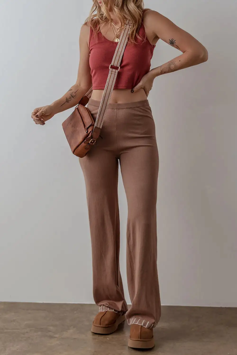 Clean High Waist Straight Leg Pants