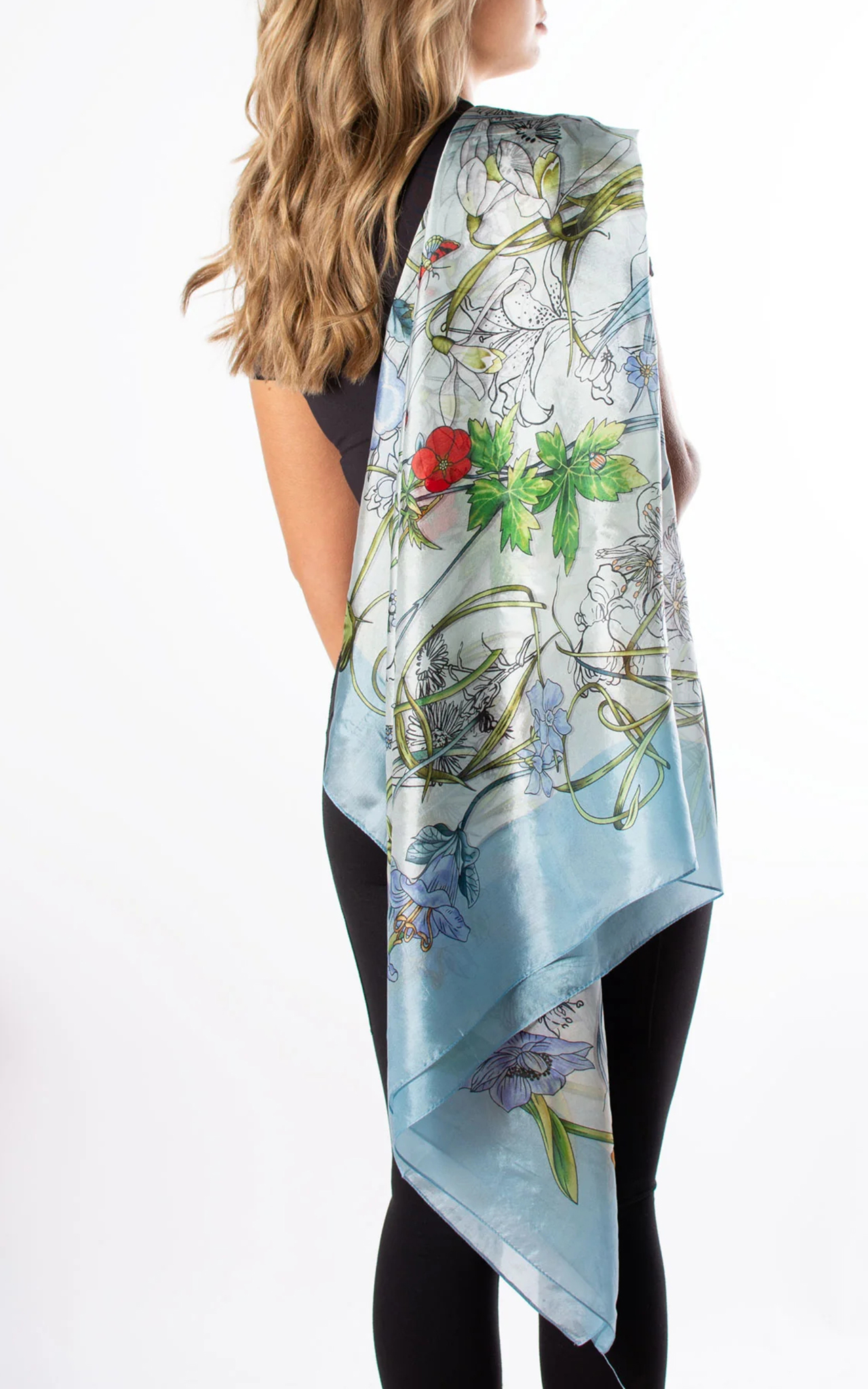 French Elegance Satin Drape Women's Scarf