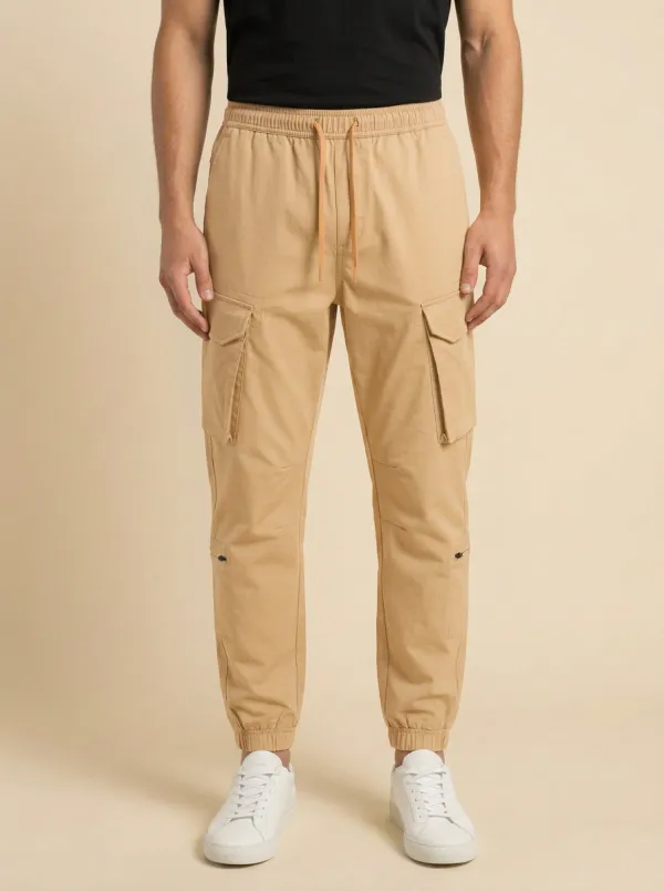 Streetwear Multi-Pocket Solid-Style Men's Cargo Pants