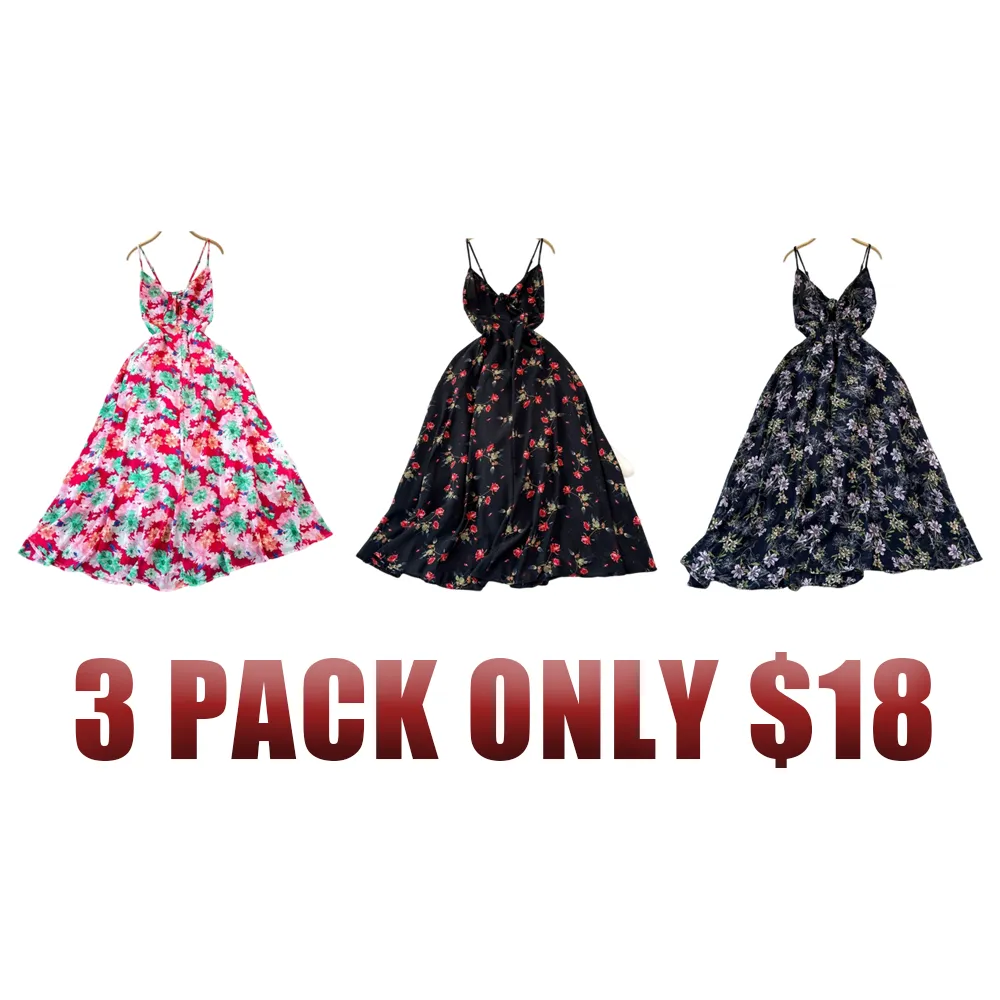 Women's Boho Floral Cami A-Line Summer Dress