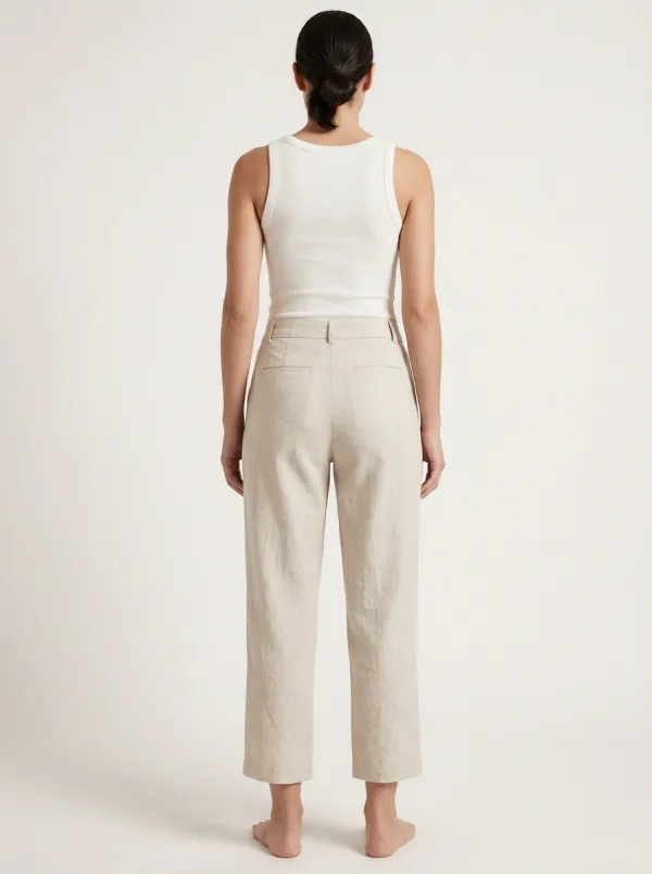 Essential Linen Blend Training Look Women's Cropped Pants