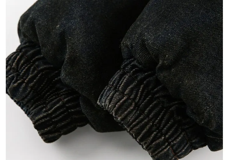 Washed Denim High-Neck Jacket