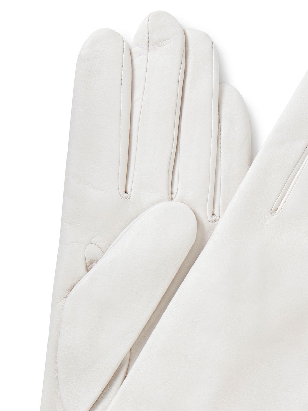 Elegant White Leather Gloves