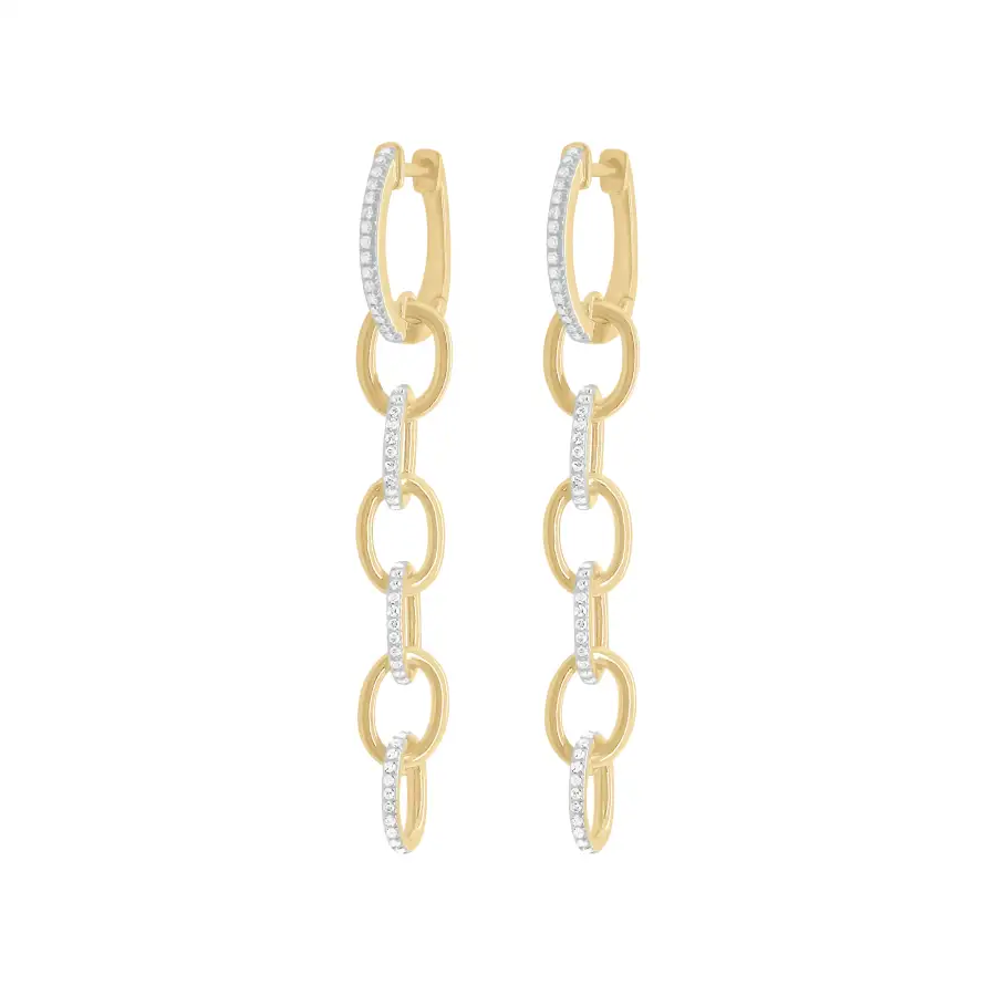 Curved Minimal Gem Detail Earrings