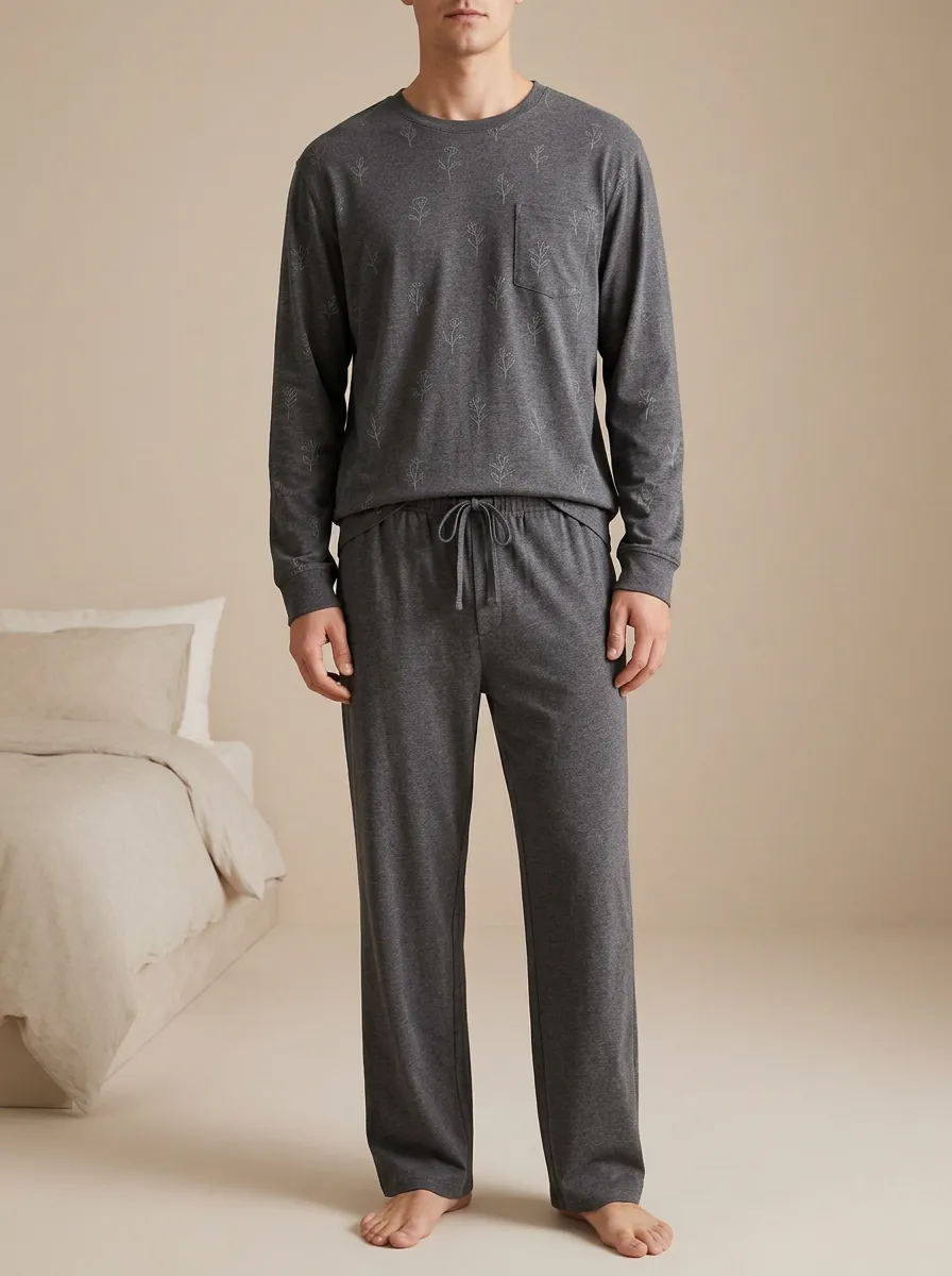 Refined Silhouette Classic Men's Pajama Set