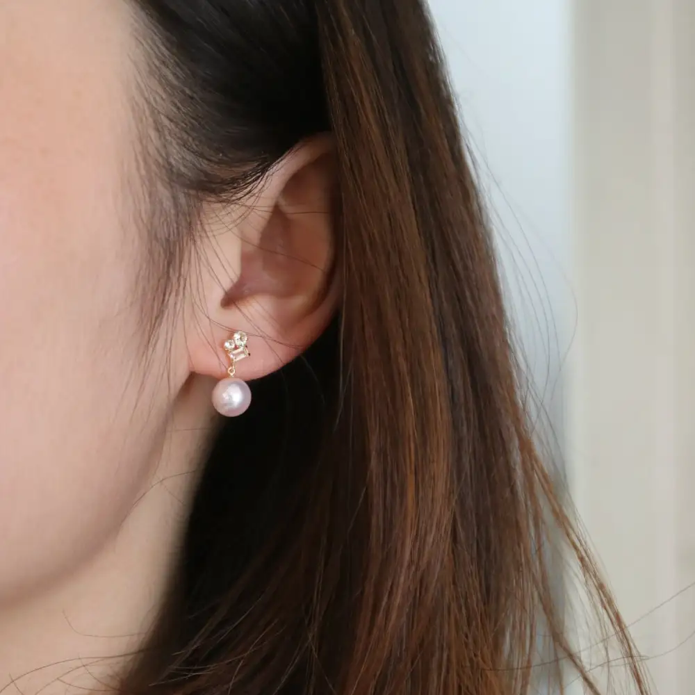 Classic Gemstone Accent Pearl Stud Earrings