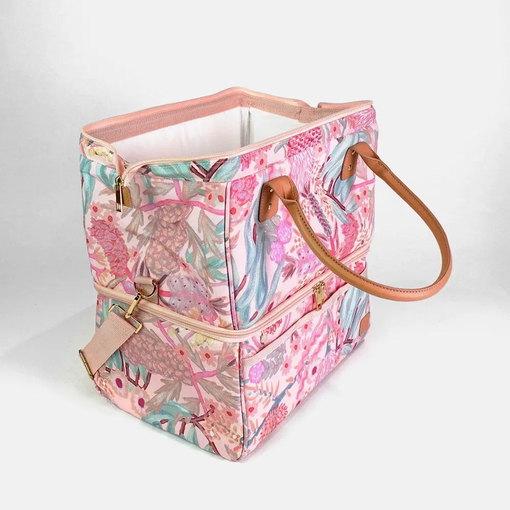 Floral Carry Cooler Bag For Outings