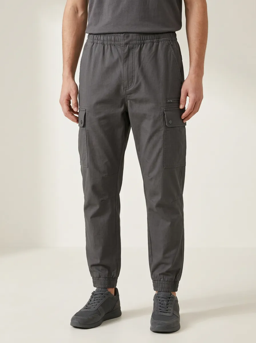 Utility Elastic-Cuff Men's Cargo Pants