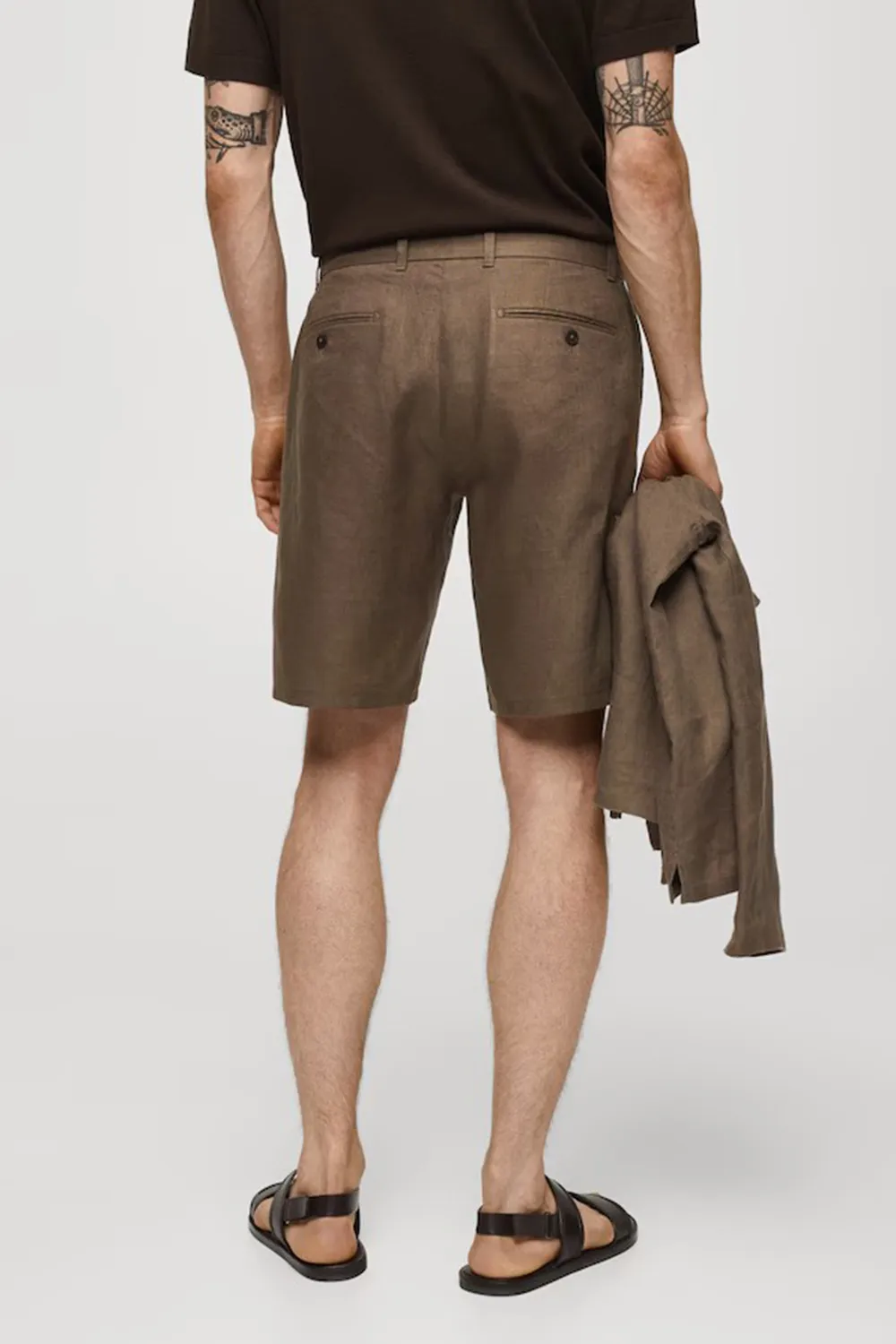 Slim-Fit 100% Linen Shorts