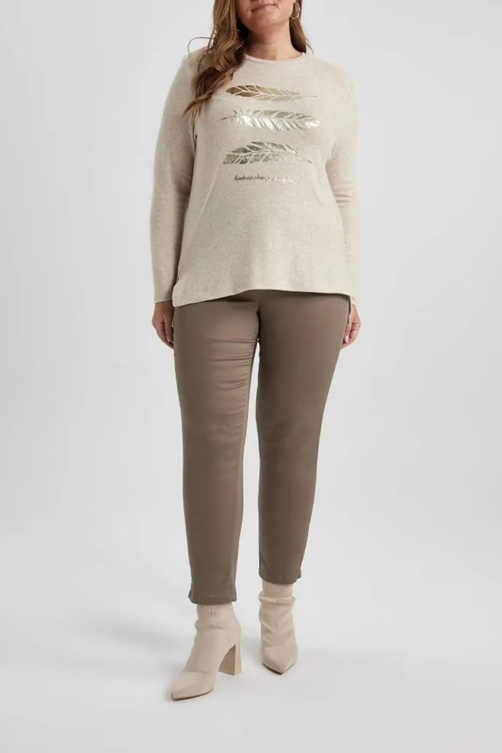 Normal Waist Satin Trousers