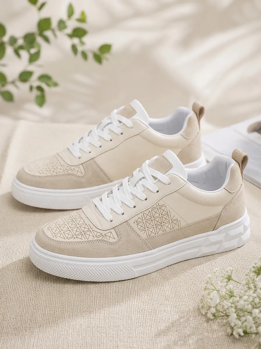 Men's Artful Geometric Pattern Patterned Skate Inspired Skate Shoes
