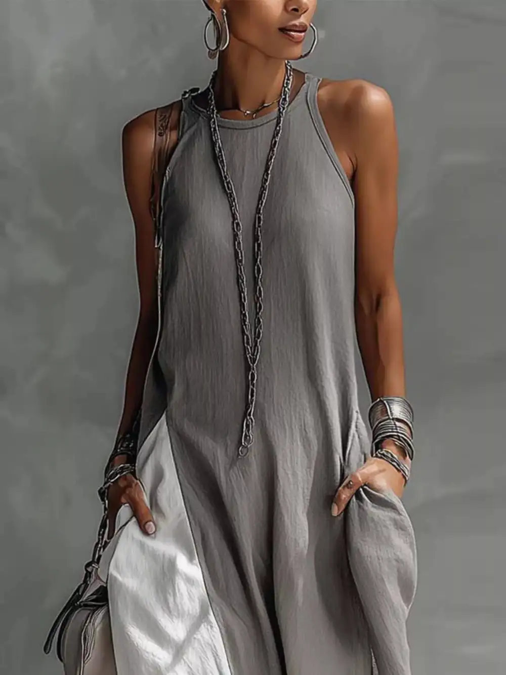 Comfort Fit Sleeveless Maxi Dress