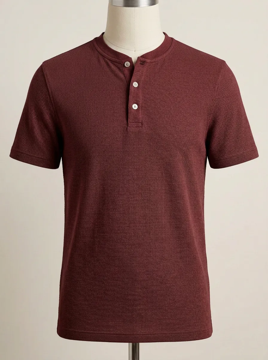 Classic Easy-Fit Men's Short-Sleeve Henley Shirt