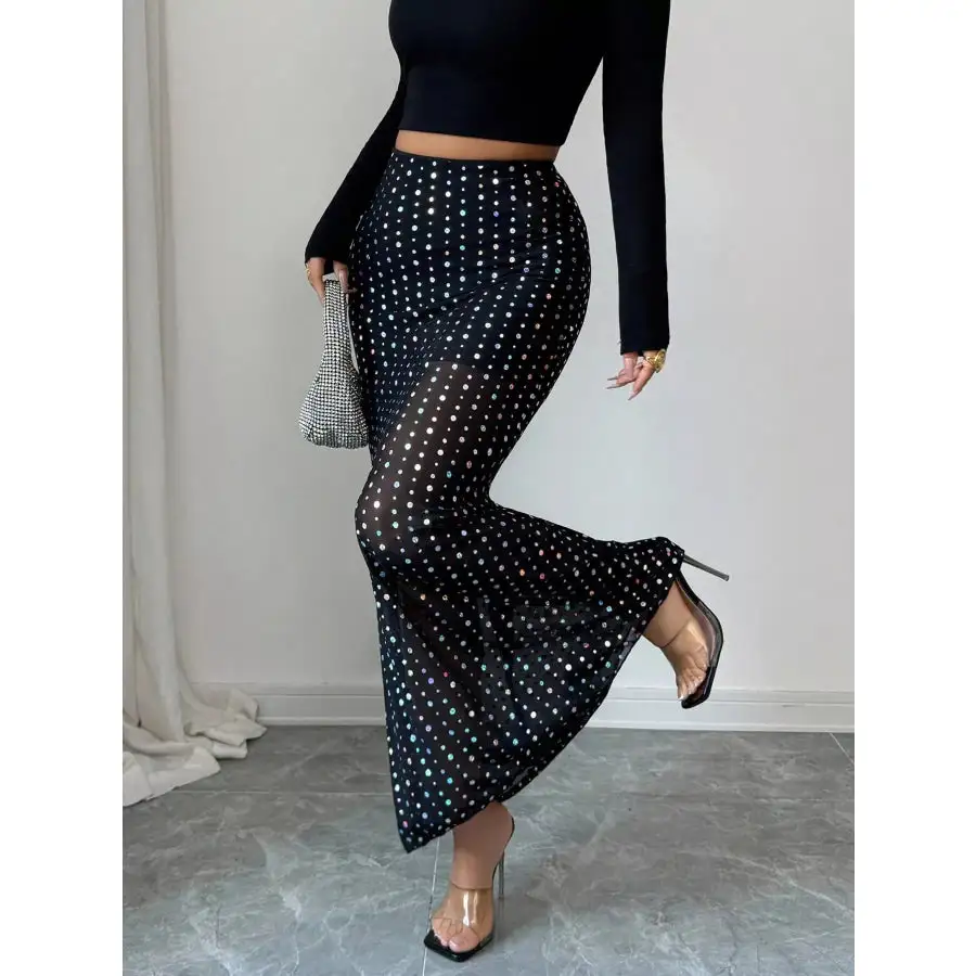 Polka Dot Maxi Skirt