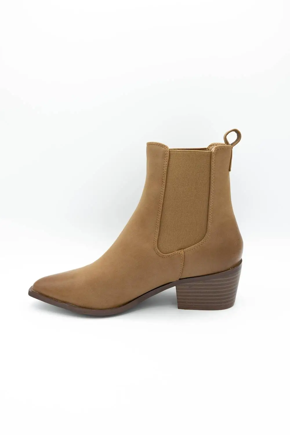 Chelsea Leather Pointed Toe Ankle Bootie