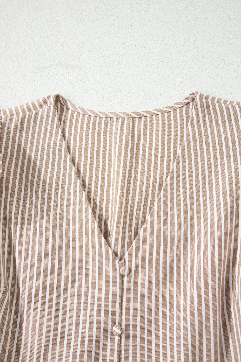 Striped Button Front Slit Maxi Dress
