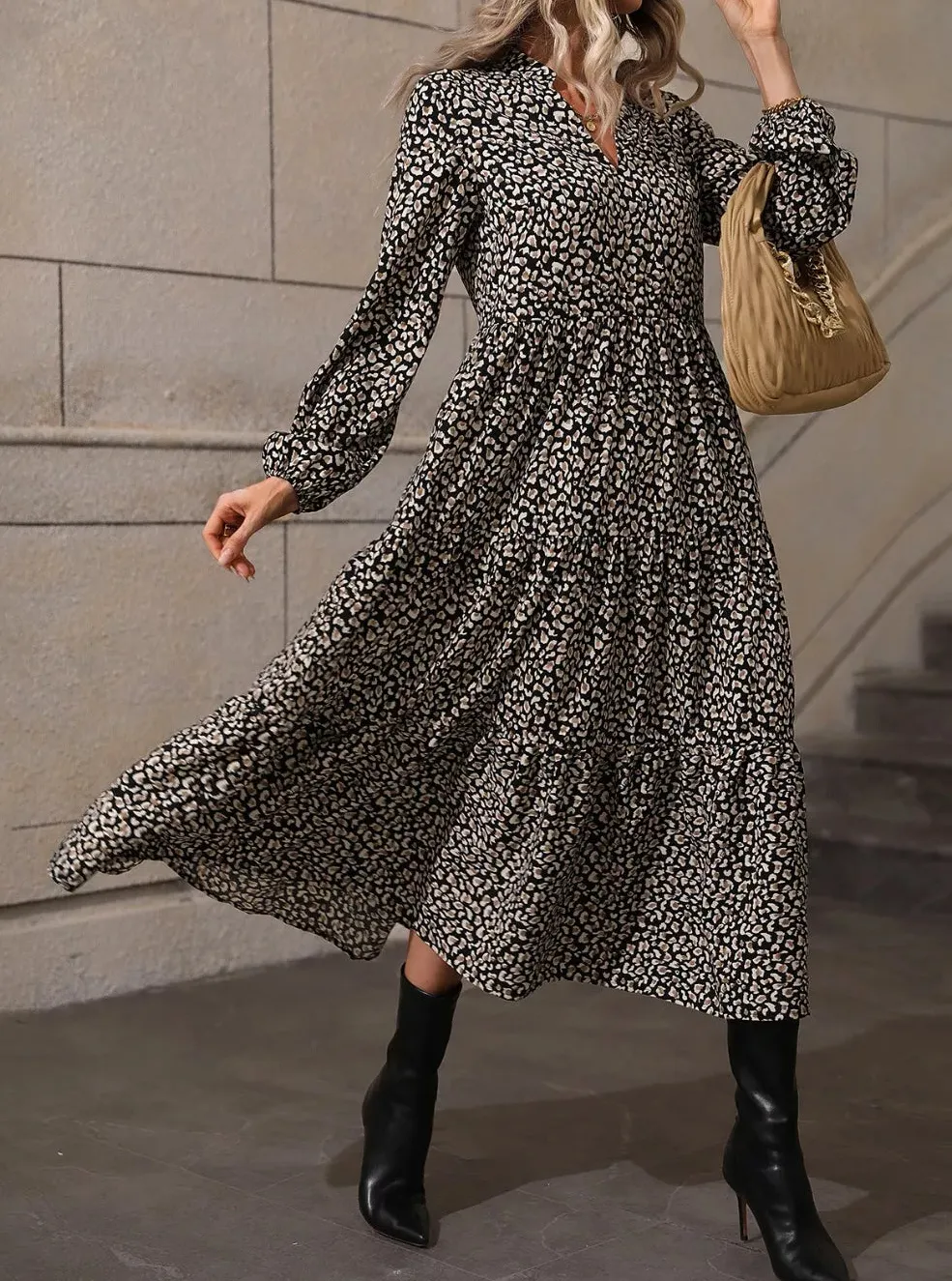 Animal Print Dress Casual