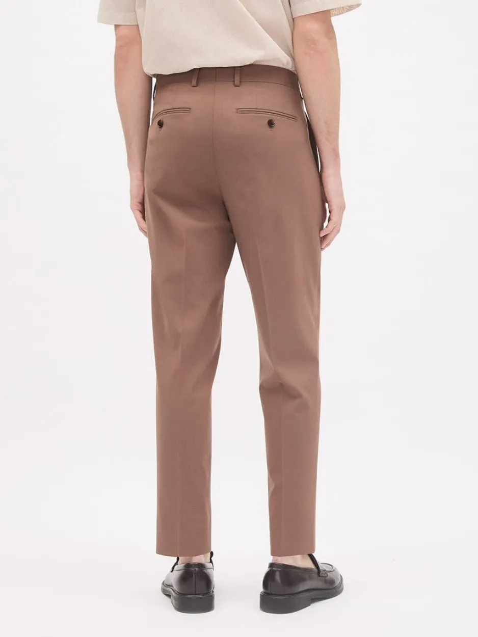 Terracotta Tapered-Leg Suit Pant