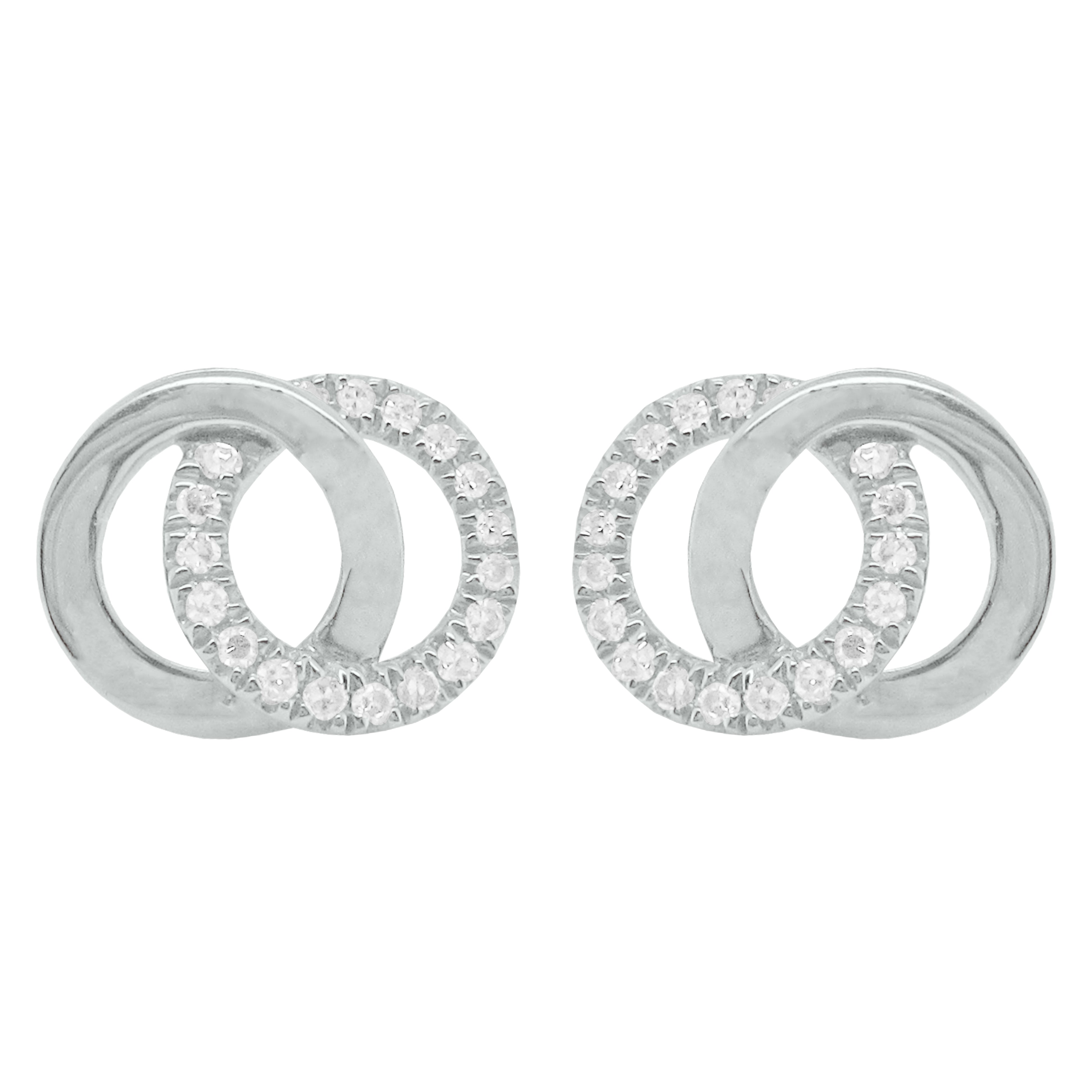 Polished Petite Gem Detail Stud Earrings