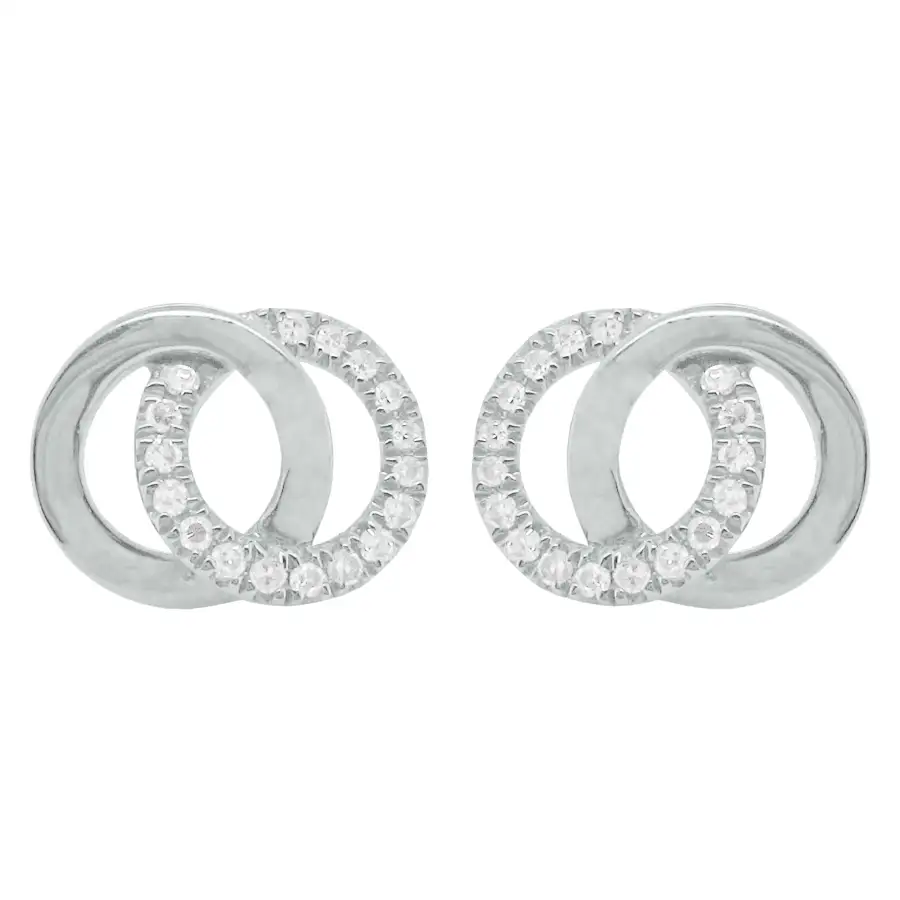 Polished Petite Gem Detail Stud Earrings