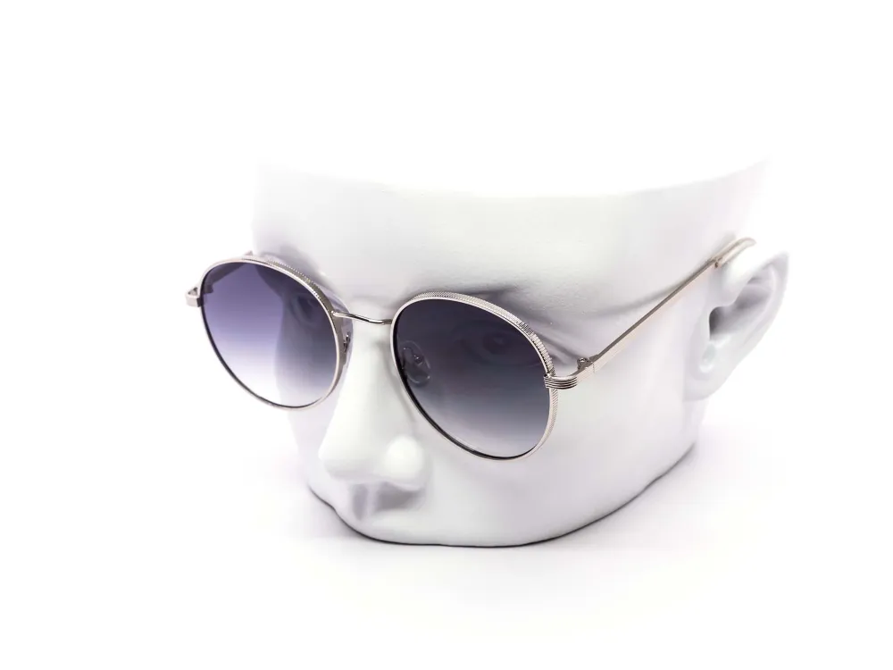 12-Pack Classic Metal Round Gradient Sunglasses