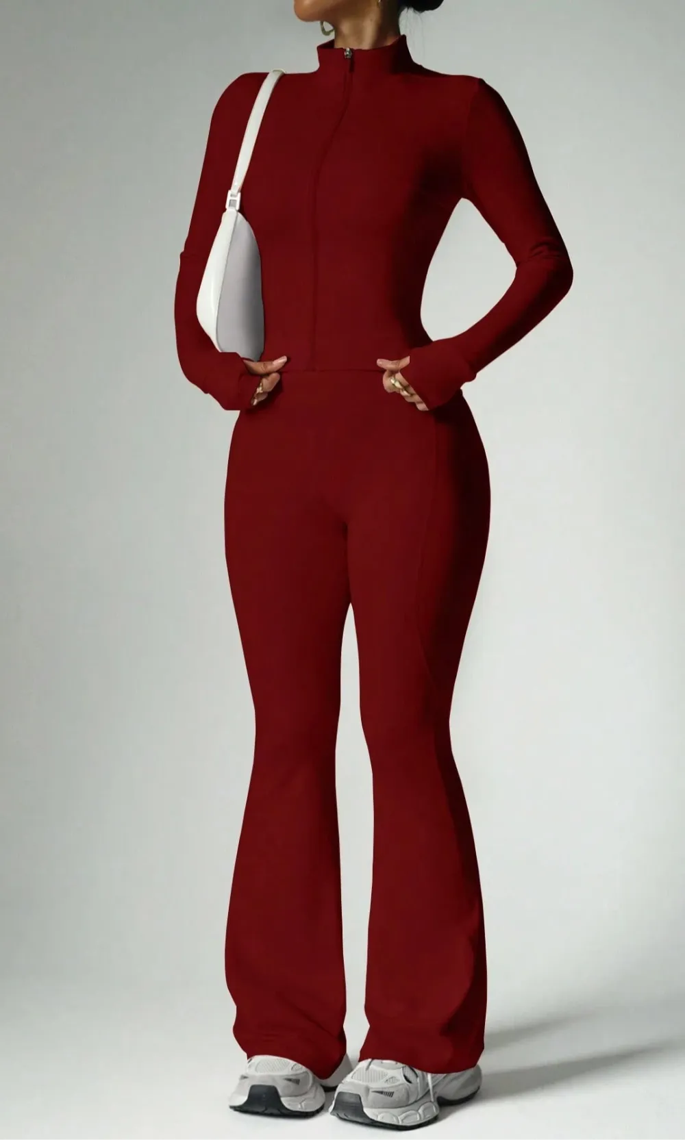 Long-Sleeve Yoga Two-Piece Top and Trousers Active Set