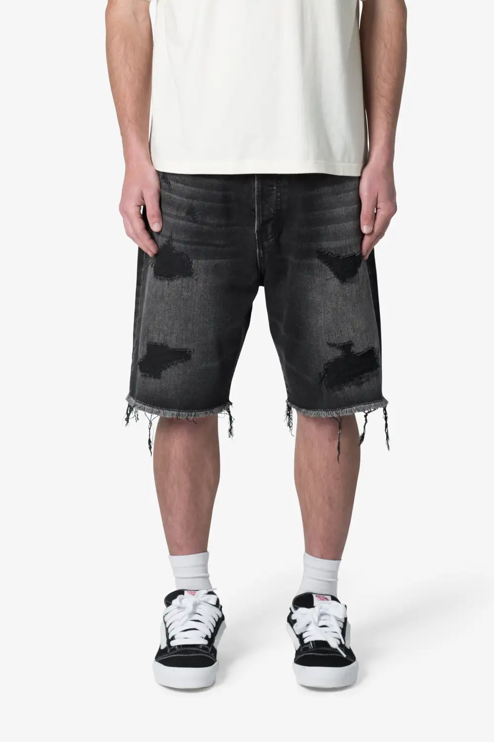 Baggy Ripped Denim Shorts