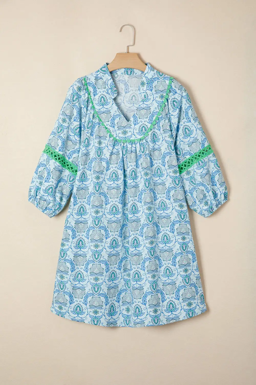 Patchwork Paisley Print Mini Dress