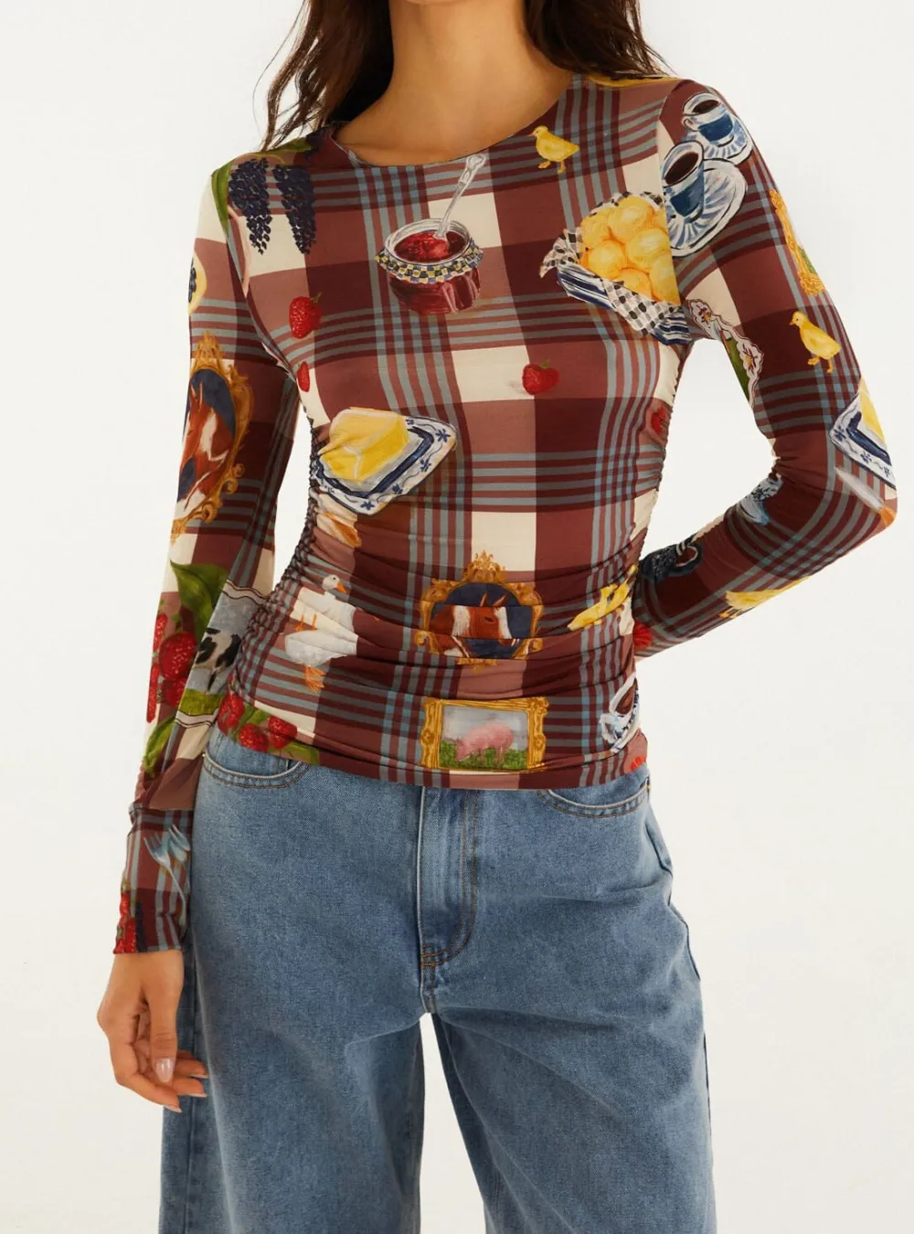 Graceful Long-Sleeve Blouse