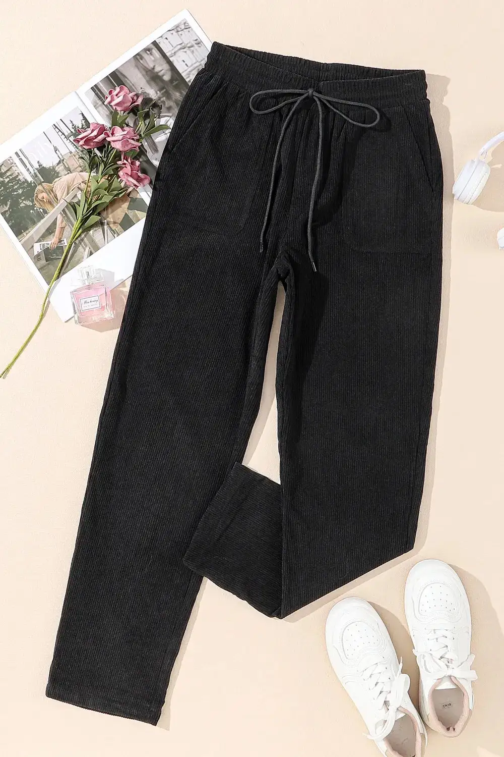 Straight Leg Drawstring Pants