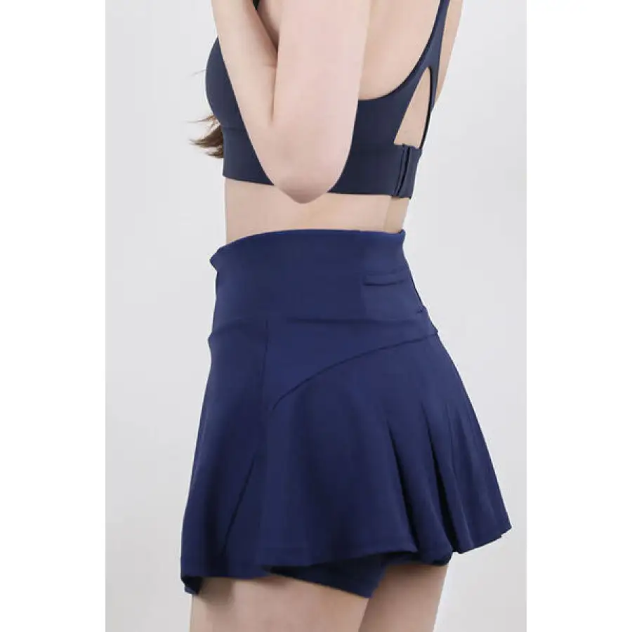 High Waist Pleated Active Skirt