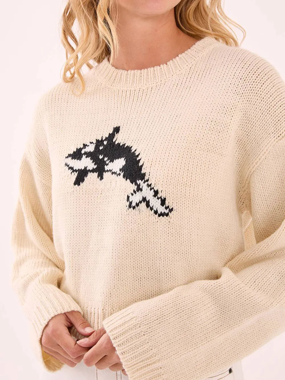 Women's Fun Animal-Patterned Knit Sweater