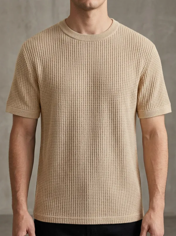 Refined Layering Men's Knit Crew-Neck T-Shirt