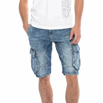 Classic Cargo Pocket Denim Shorts