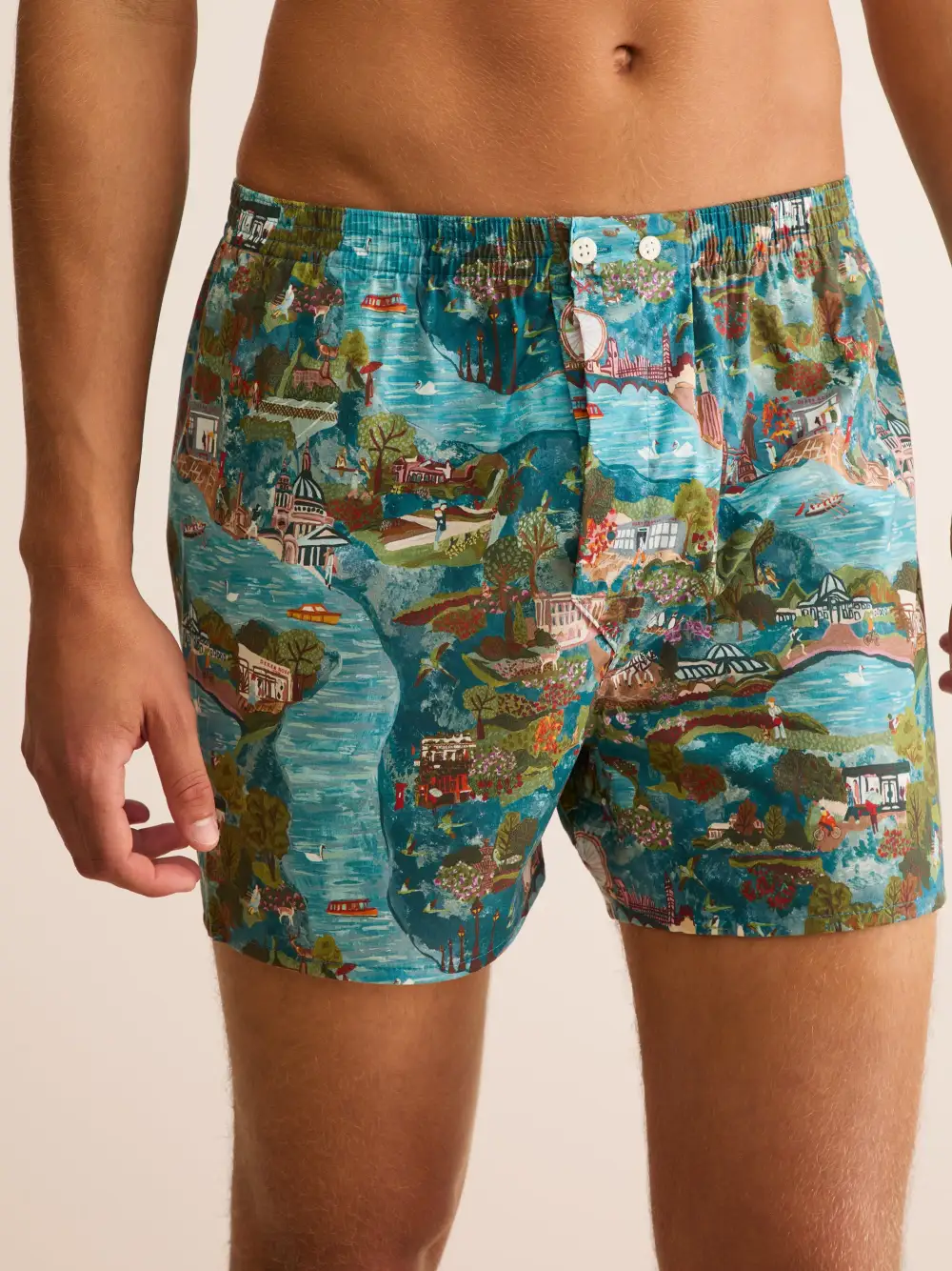 Classic Fit Cotton Scenic Print Boxers