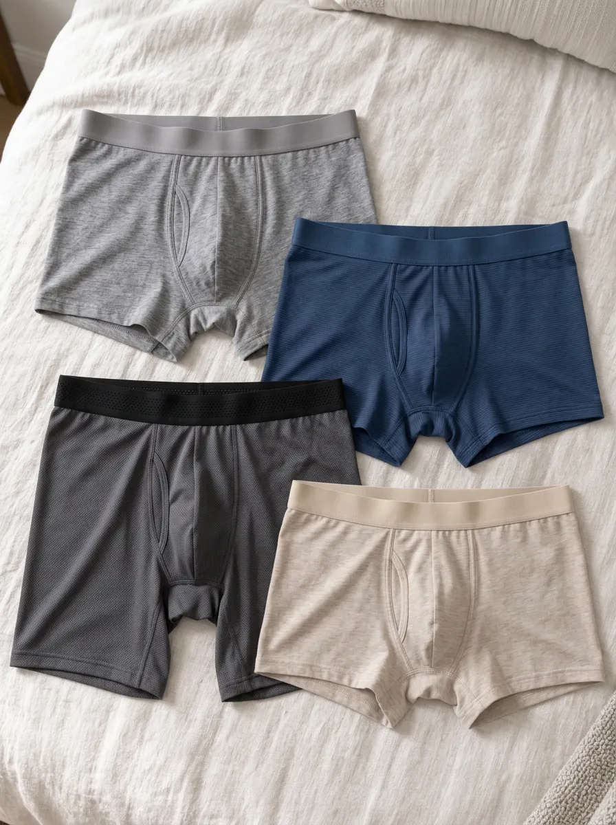 Men's Everyday Basics Breathable Mesh Boxer Briefs Set