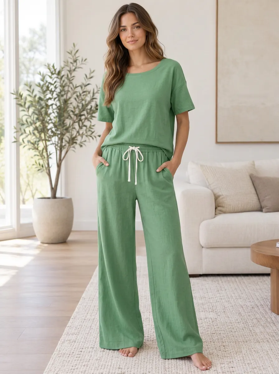 Women's Weekend Ready Wide Leg Lounge Co-Ord