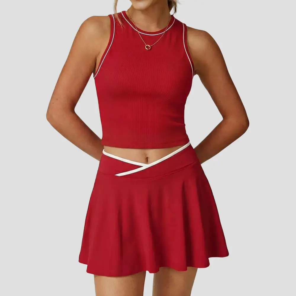 Tennis Golf Top and Skirt Active Set