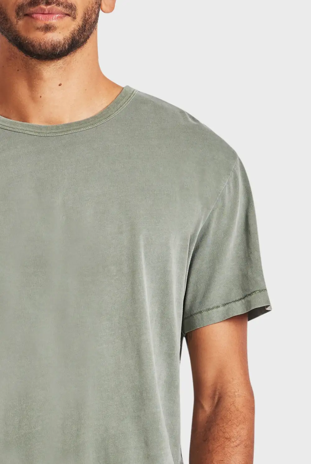Pine Colored Short Sleeve Crew Neck Tee
