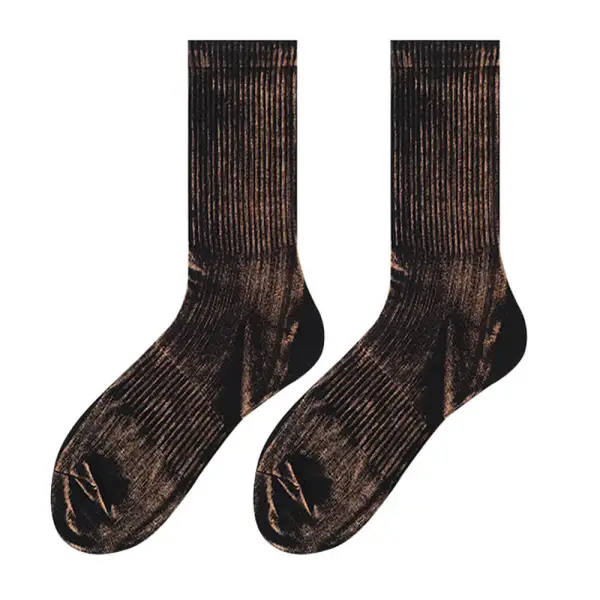 Tie Dye Effect Ribbed Socks