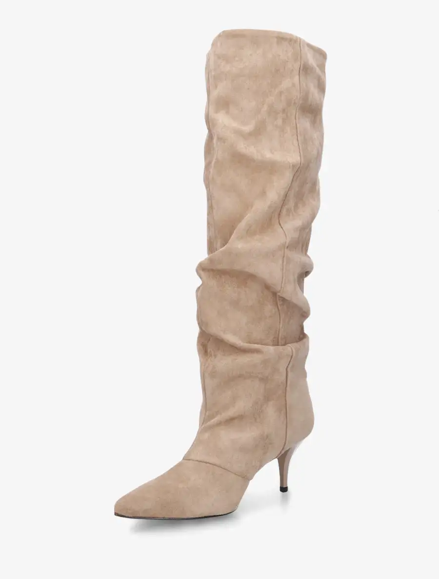 Versatile Block Heel Faux Suede Knee High Boots