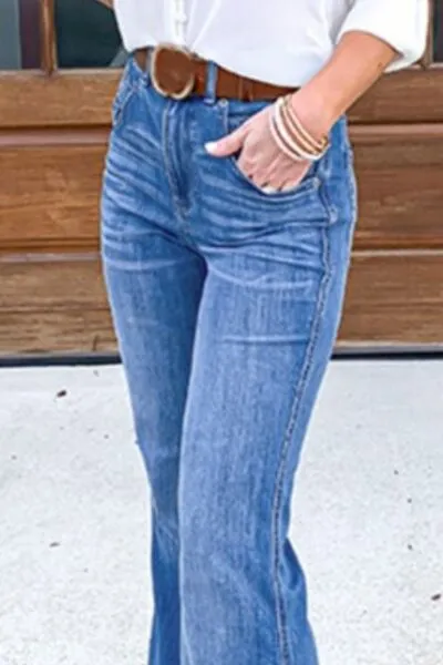 Flared Jeans Pocket Plus Denim