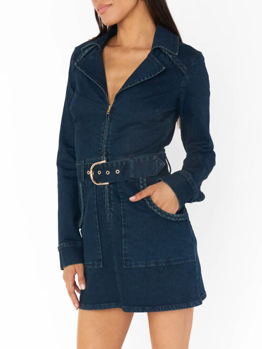 Long Sleeve Denim Dress