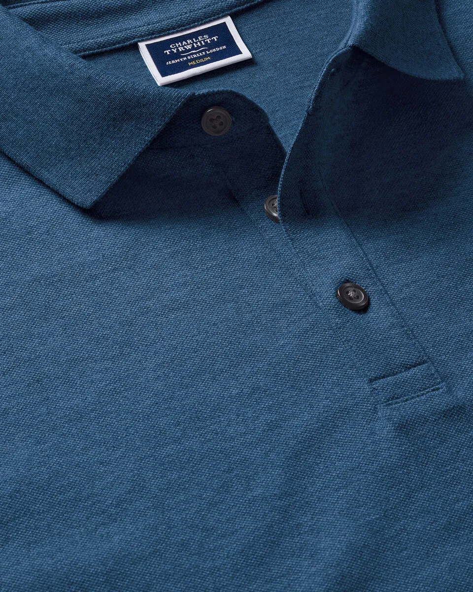 Men'S Casual Business POLO Shirt, Breathable Pique Fabric