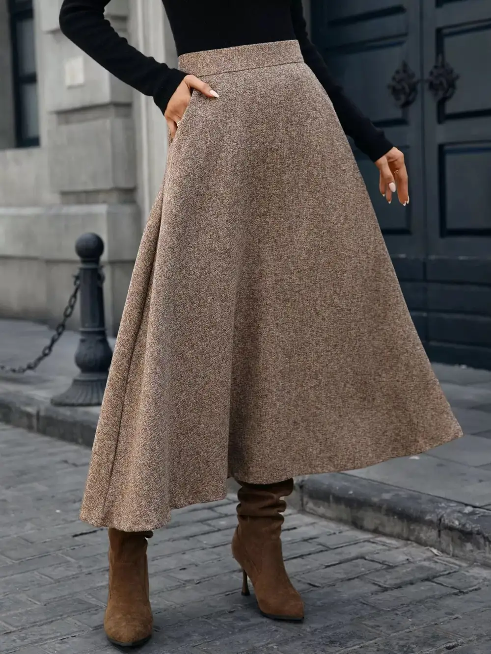 A-line Midi Skirt