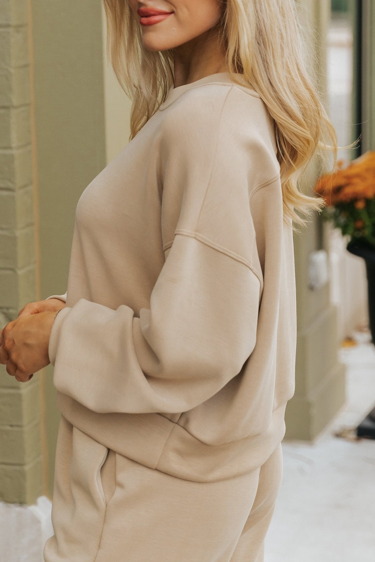 Taupe Casual Comfort Sweatshirt