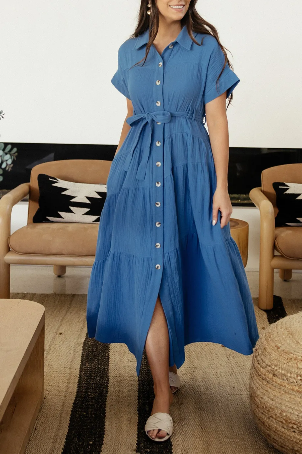 Universal Commuting Lace High-Waisted Dress