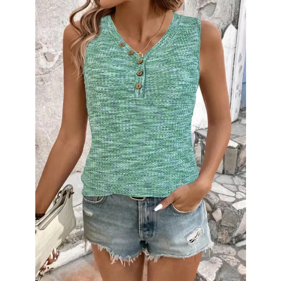Full Size V Neck Tank Plus Size